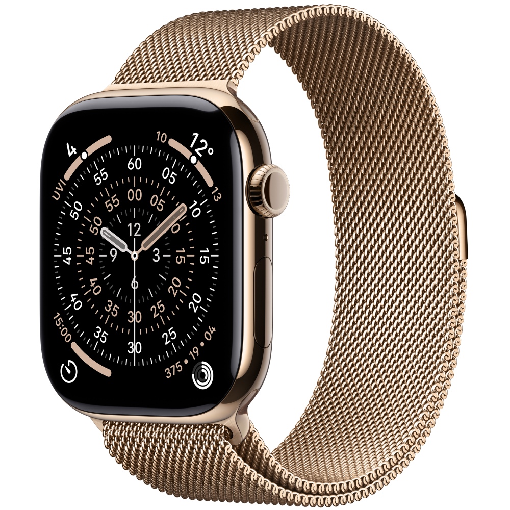 APPLE Watch Series 11GPS + Cellular 42mmGold Titanium Case with Gold Milanese Loop APPLE Watch Series 11GPS + Cellular 42mmGold Titanium Case with Gold Milanese Loop