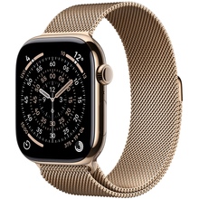 APPLE Watch Series 11GPS + Cellular 42mmGold Titanium Case with Gold Milanese Loop