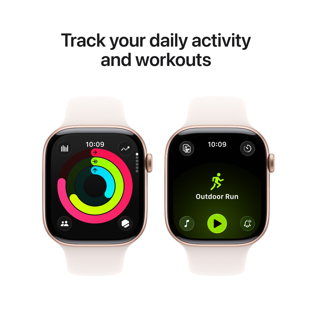 APPLE Watch Series 11GPS + Cellular 46mm Rose Gold Aluminium Case with Light Blush Sport Band - S/M Совместимость iOS (Apple)