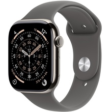 APPLE Watch Series 11GPS + Cellular 46mmNatural Titanium Case with Stone Grey Sport Band - M/L