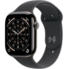 APPLE Watch Series 11GPS + Cellular 46mmSlate Titanium Case with Black Sport Band - M/L