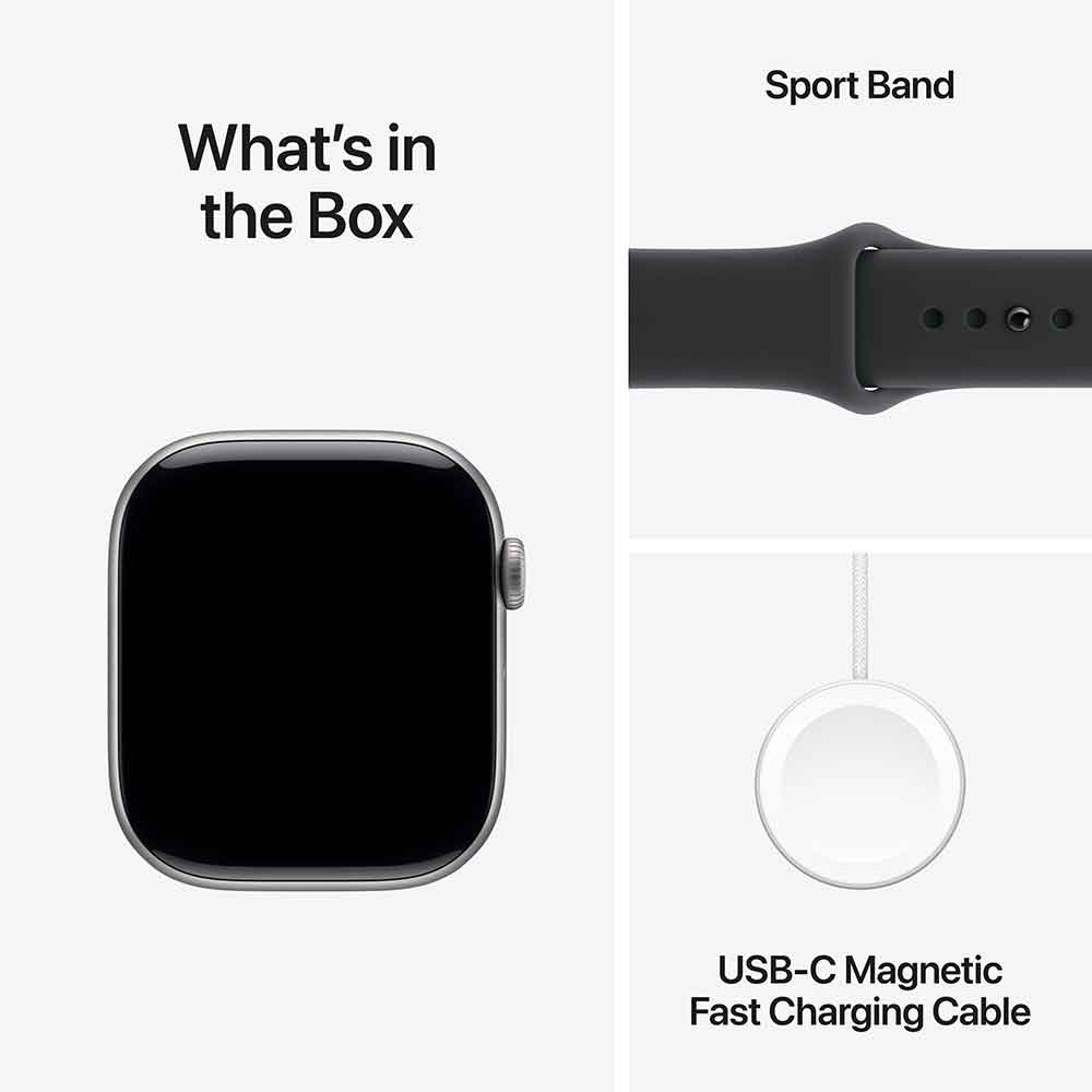 Заказать Смарт-часы APPLE Watch Series 11GPS42mmSpace Grey Aluminium Case with Black Sport Band - M/L
