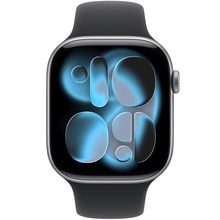 APPLE Watch Series 11GPS46mmSpace Grey Aluminium Case with Black Sport Band - S/M