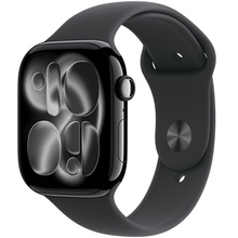 APPLE Watch Series 11GPS + Cellular 42mmJet Black Aluminium Case with Black Sport Band - M/L