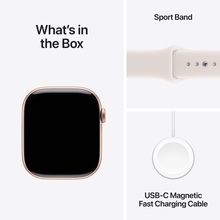 APPLE Watch Series 11GPS + Cellular 42mm Rose Gold Aluminium Case with Light Blush Sport Band - M/L