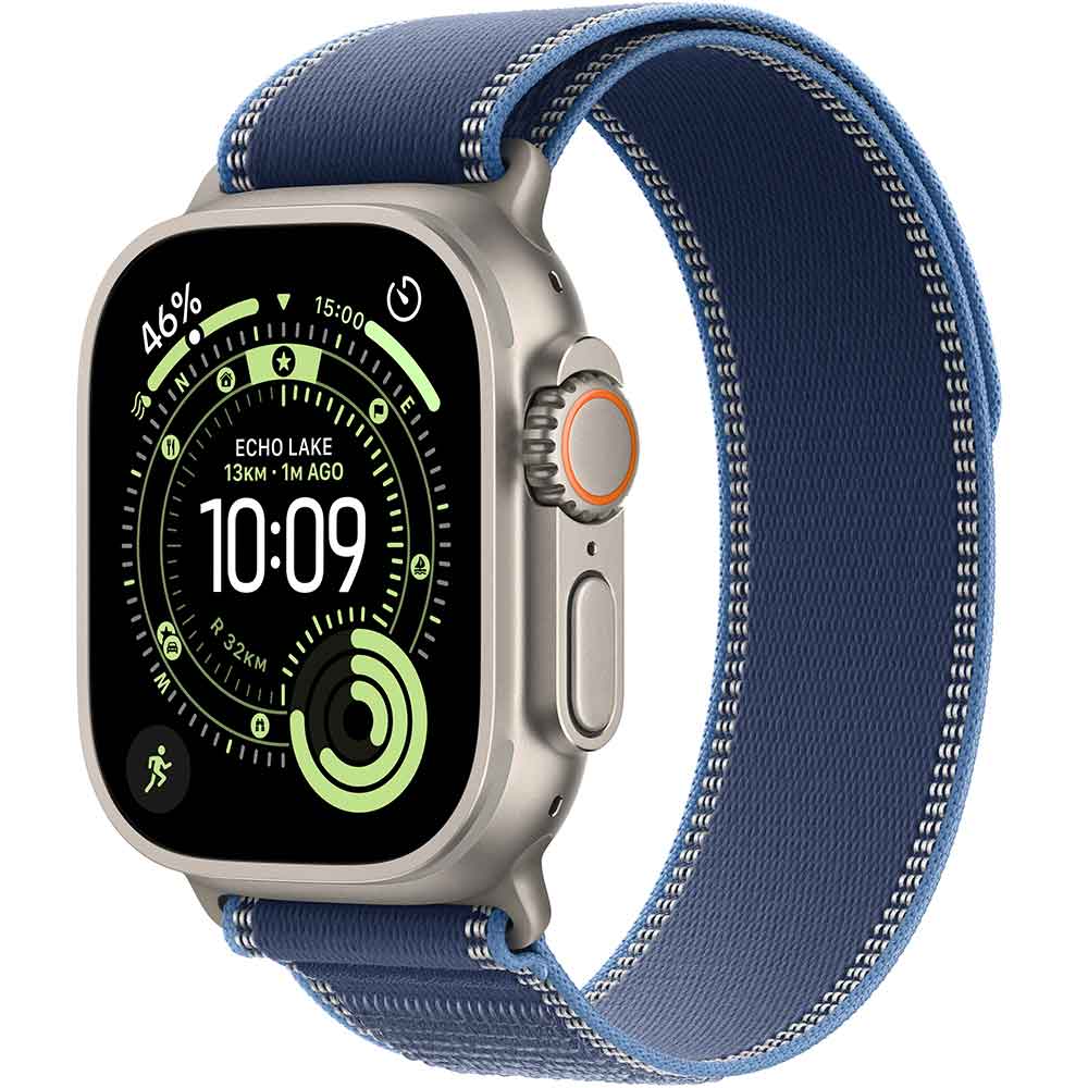 Смарт-часы APPLE Watch Ultra 3 GPS + Cellular 49mm Natural Titanium Case with Blue/Bright Blue Trail Loop - M/L (MEWU4QP/A) Смарт-часы APPLE Watch Ultra 3 GPS + Cellular 49mm Natural Titanium Case with Blue/Bright Blue Trail Loop - M/L (MEWU4QP/A)