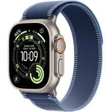 Смарт-часы APPLE Watch Ultra 3 GPS + Cellular 49mm Natural Titanium Case with Blue/Bright Blue Trail Loop - M/L (MEWU4QP/A)