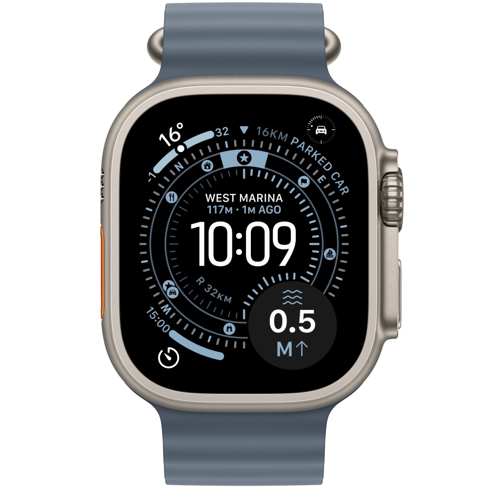 Смарт-часы APPLE Watch Ultra 3 GPS + Cellular 49mm Natural Titanium Case with Anchor Blue Ocean Band (MEWH4QP/A) Функциональность для взрослых