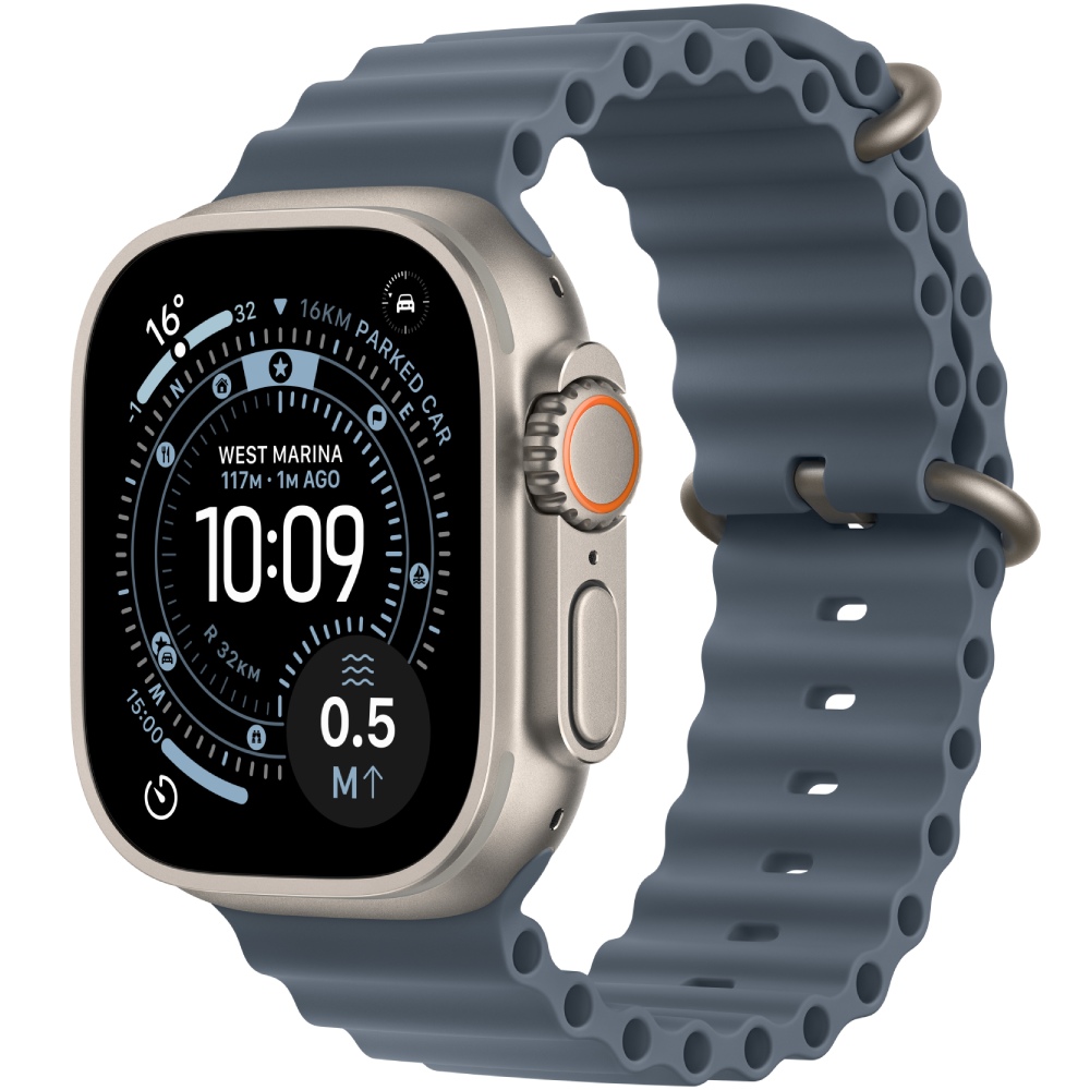 Смарт-часы APPLE Watch Ultra 3 GPS + Cellular 49mm Natural Titanium Case with Anchor Blue Ocean Band (MEWH4QP/A) Смарт-часы APPLE Watch Ultra 3 GPS + Cellular 49mm Natural Titanium Case with Anchor Blue Ocean Band (MEWH4QP/A)
