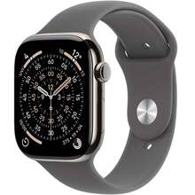 Смарт-годинник APPLE Watch Series 11GPS + Cellular 42mmNatural Titanium Case with Stone Grey Sport Band - S/M
