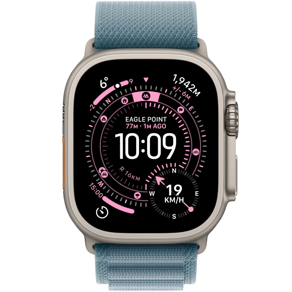 Смарт-часы APPLE Watch Ultra 3 GPS + Cellular 49mm Natural Titanium Case with Light Blue Alpine Loop - Small (MEWK4QP/A) Функциональность для взрослых