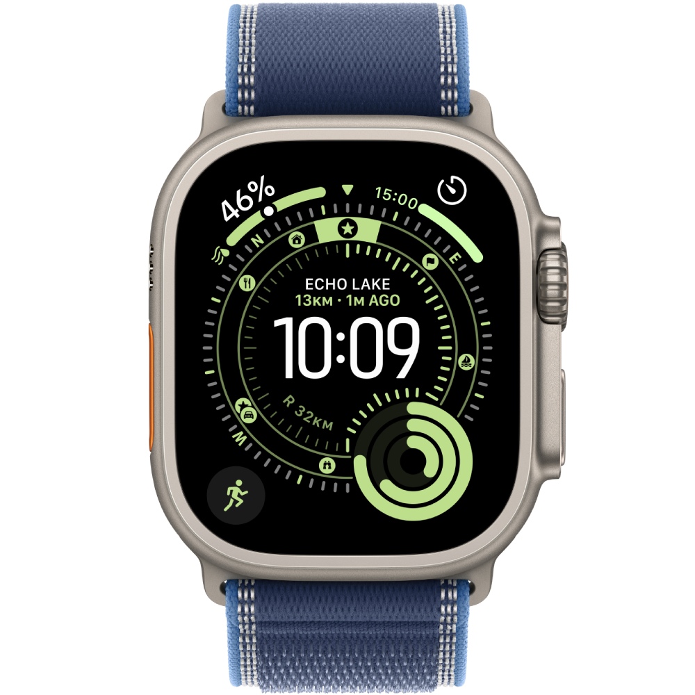 Смарт-часы APPLE Watch Ultra 3 GPS + Cellular 49mm Natural Titanium Case with Blue/Bright Blue Trail Loop - S/M (MEWR4QP/A) Функциональность для взрослых