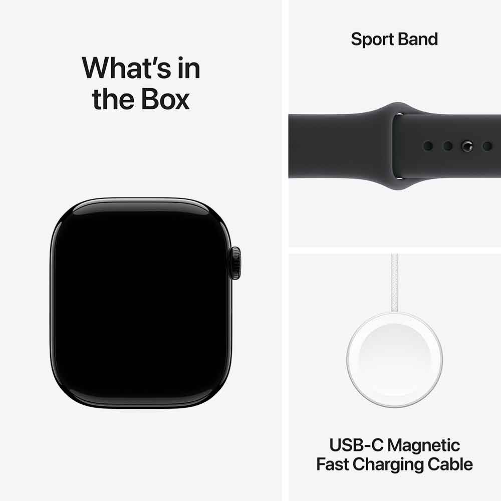 Замовити Смарт-годинник APPLE Watch Series 11GPS42mmJet Black Aluminium Case with Black Sport Band - M/L