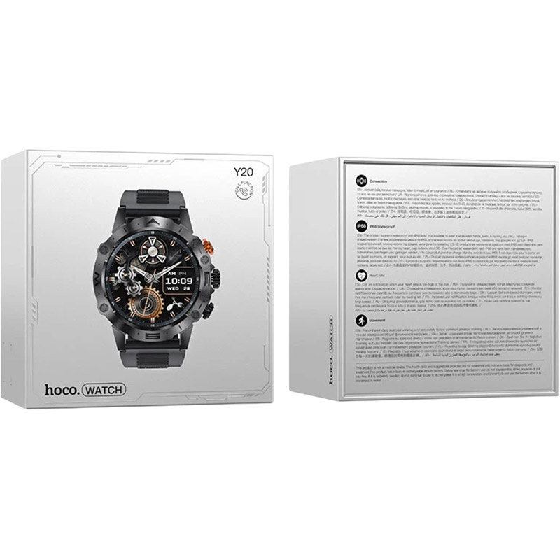 Смарт-часы HOCO Y20 38mm call version Black (6942007619400) Совместимость Android OS