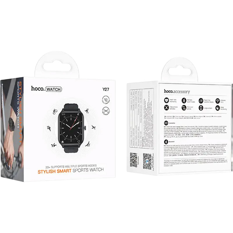Смарт-годинник HOCO Y27 49mm call version Black (6942007645430) Сумісність Android OS