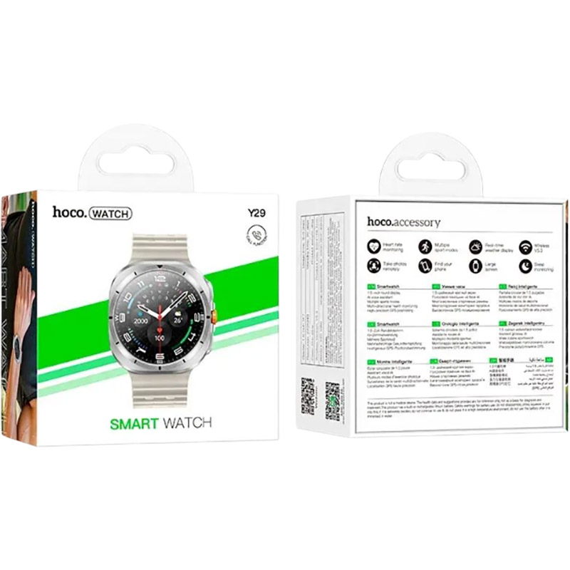 Смарт-годинник HOCO Y29 38mm call version Silver (6942007648523) Сумісність Android OS