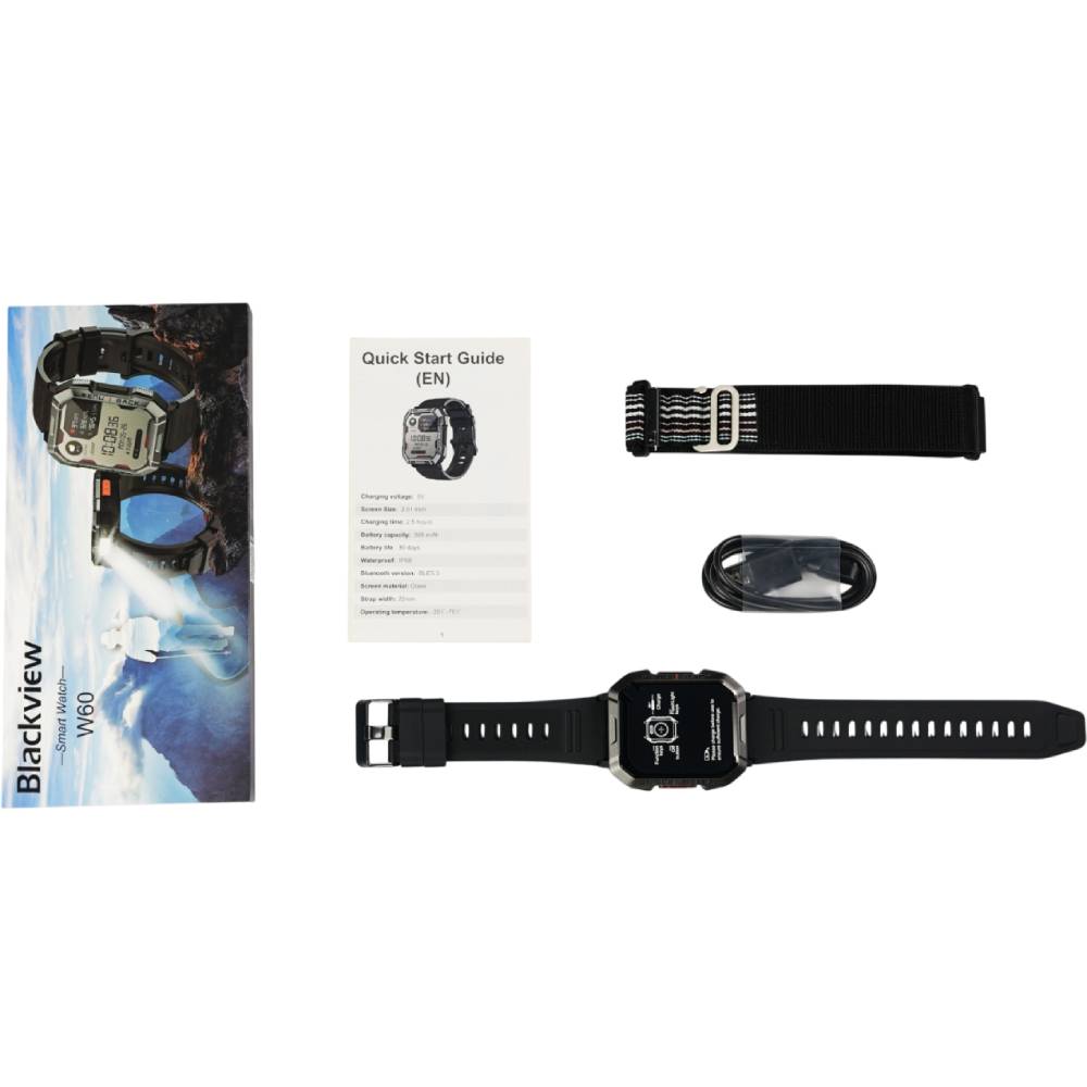 Внешний вид Смарт-часы BLACKVIEW W60 Black (6931548317715)