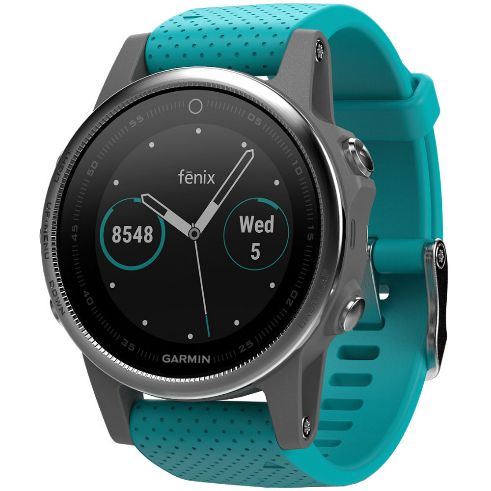 Смарт-часы GARMIN fenix 5S Silver with turquoise band (010-01685-01) Операционная система другая