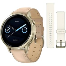 Смарт-годинник GARMIN Venu 4 41mm Lunar Gold with Light Sand Leather Band (010-03013-03)