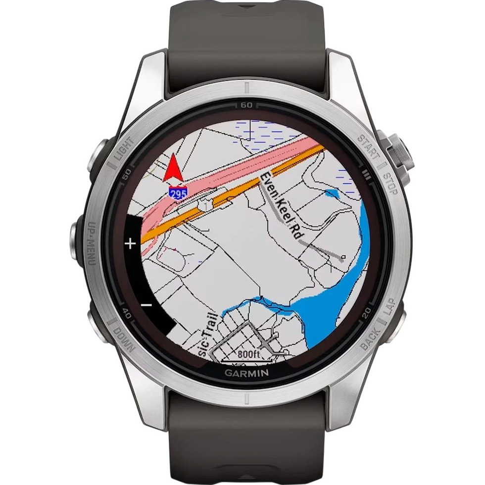 Зовнішній вигляд Смарт-годинник GARMIN Fenix 7S Pro Solar SS w/Graphite Band GPS (010-02776-01)