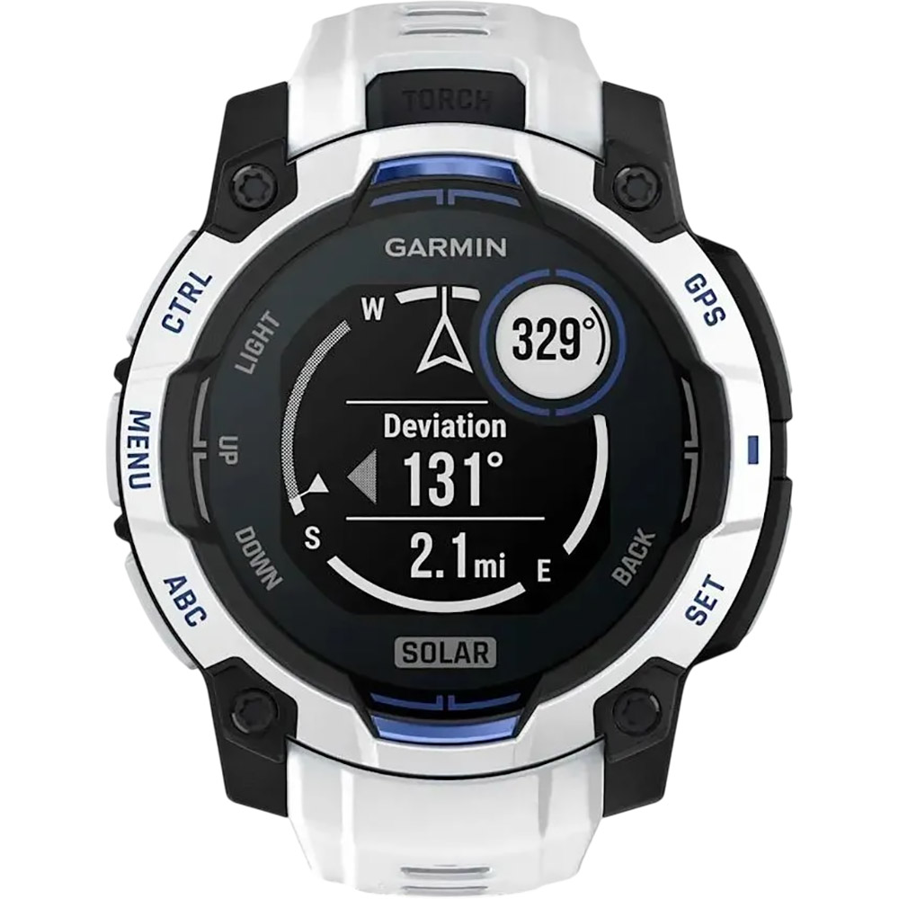 Смарт-часы Garmin Instinct 3 45mm Solar Whitestone with Whitestone Band (010-02934-03) Дизайн современный (спортивный)
