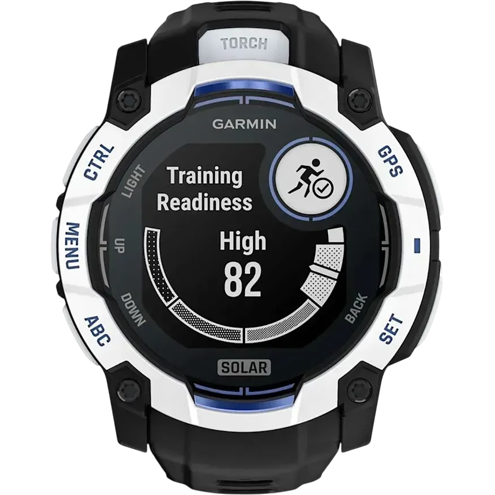 В Украине Смарт-часы GARMIN Instinct 3 Solar 50 mm Whitestone with Black Band (010-02935-03)