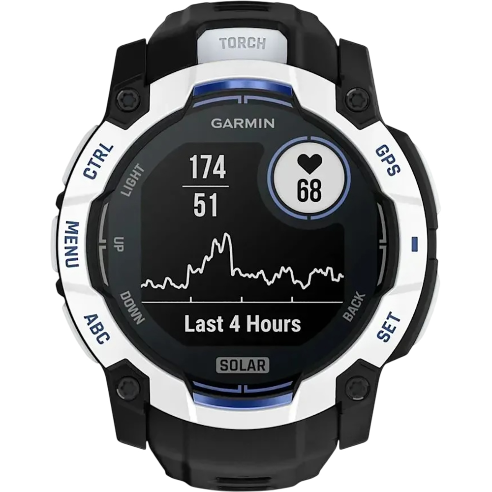 Смарт-часы GARMIN Instinct 3 Solar 50 mm Whitestone with Black Band (010-02935-03) Дизайн современный (спортивный)