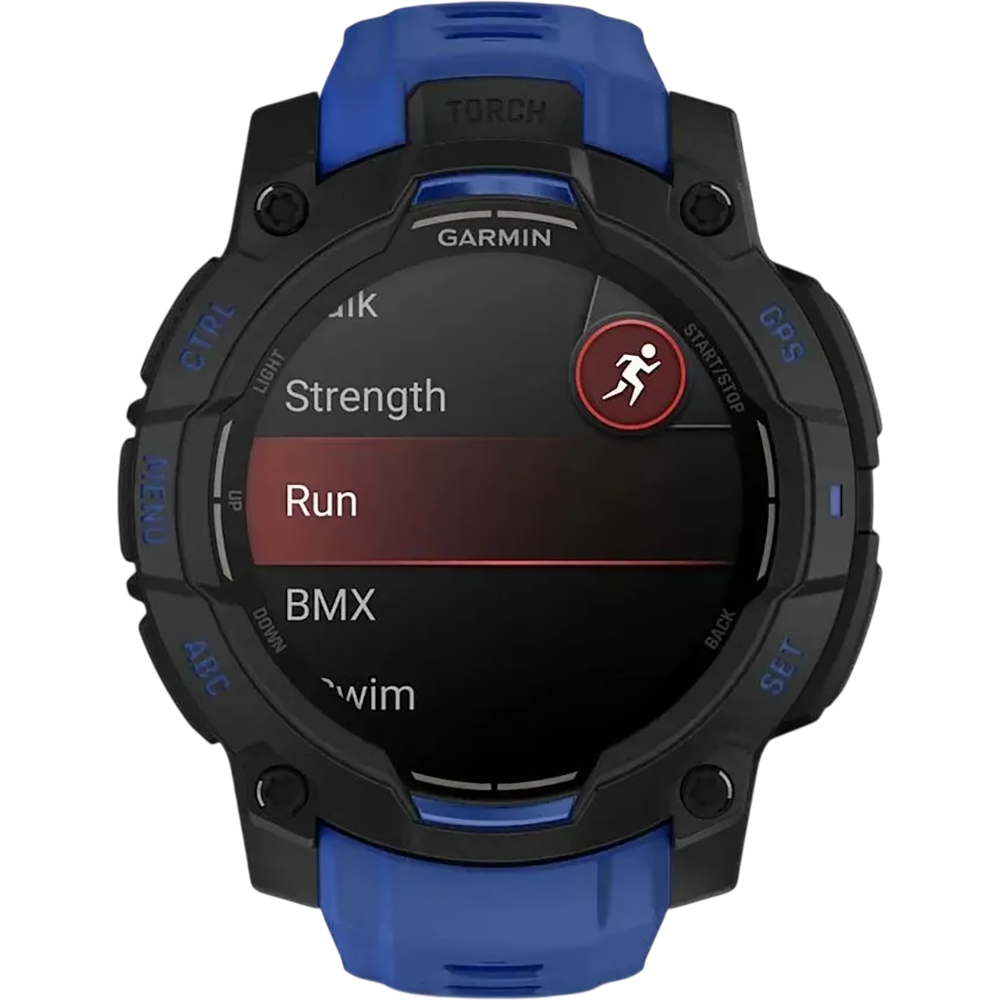 Изображение Смарт-часы GARMIN Instinct 3 45 mm Black with Bolt Blue Band (010-02936-03)