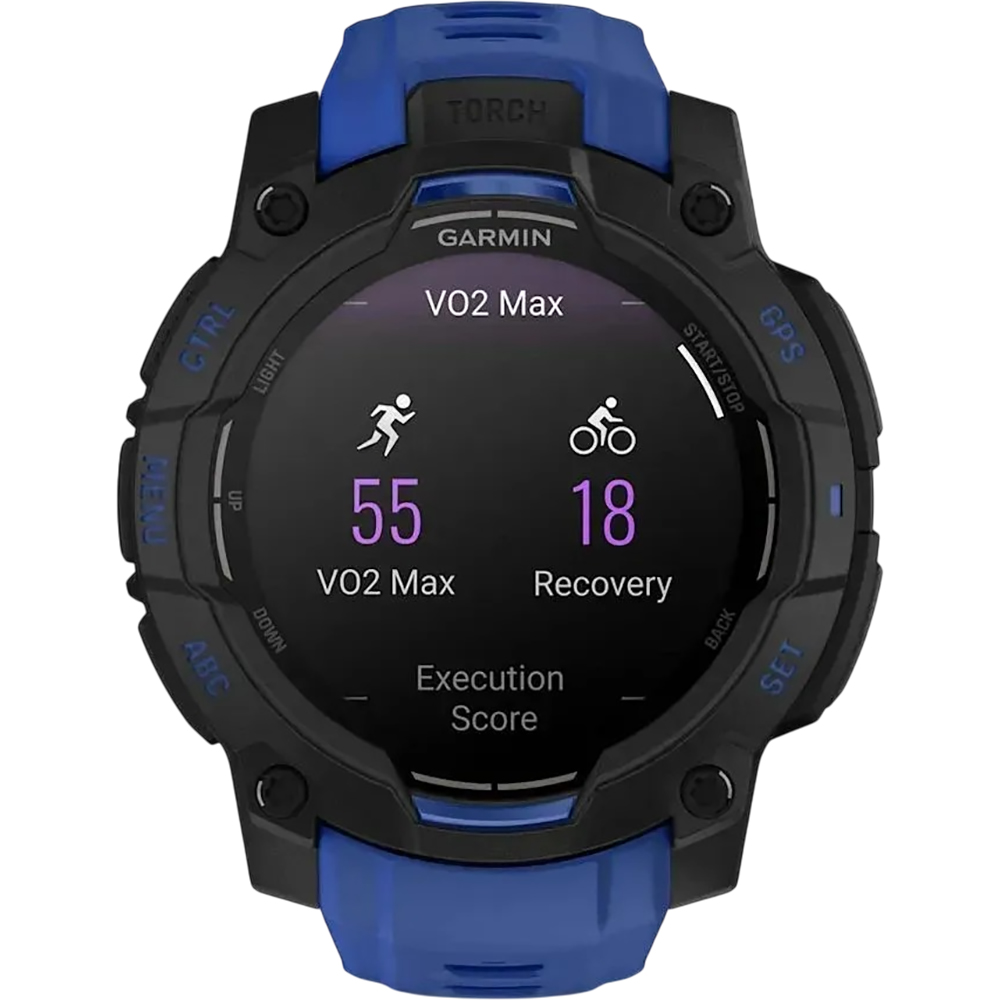 Заказать Смарт-часы GARMIN Instinct 3 45 mm Black with Bolt Blue Band (010-02936-03)