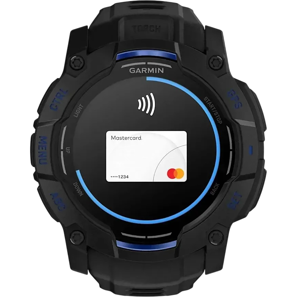 Покупка Смарт-часы GARMIN Instinct 3 50 mm Black with Bolt Blue Accents (010-03020-03)