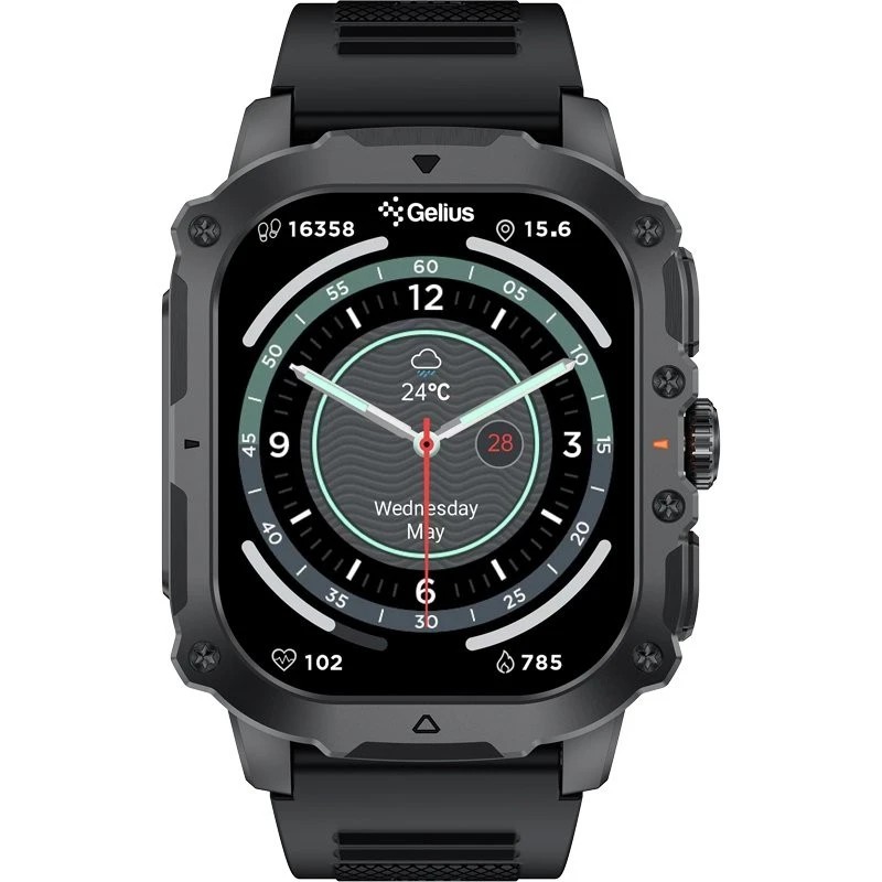 Зовнішній вигляд Смарт-годинник GELIUS Tactical Heavy (GP-SW016 Chrome)