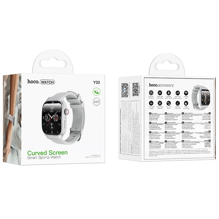 Смарт-годинник HOCO Y33 51mm Silver (6942007660822) Сумісність iOS (Apple)