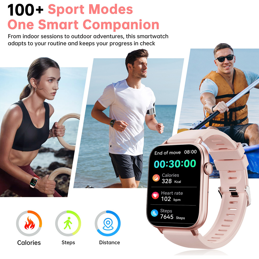 Смарт-годинник OUKITEL V3 Pink (6941749818607) Дизайн сучасний (спортивний)