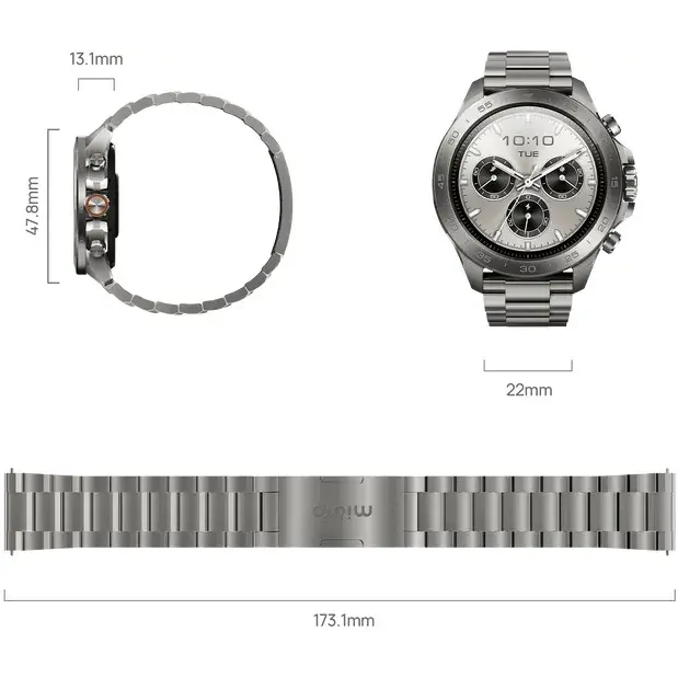 Зовнішній вигляд Смарт-годинник MIBRO GS Explorer S 48 mm Full Titanium (XPAW023FT)