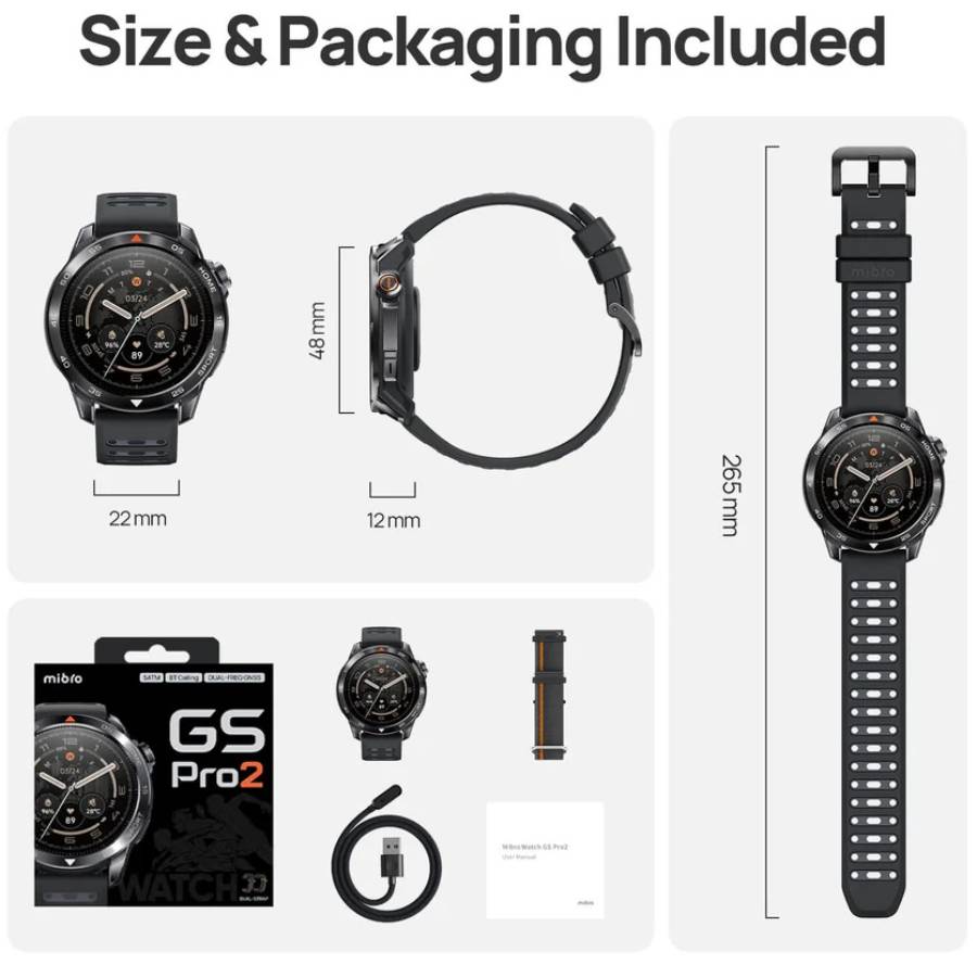 Фото 21 Смарт-годинник MIBRO GS Pro2 Dark Grey (XPAW025)