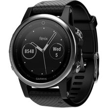 Смарт-часы GARMIN fenix 5S Silver with black band (010-01685-02)