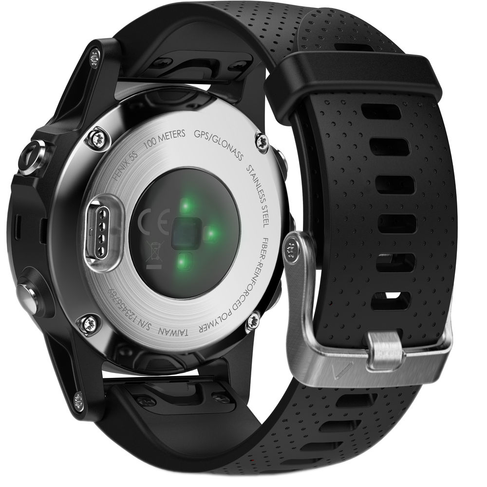 Смарт-часы GARMIN fenix 5S Silver with black band (010-01685-02) Совместимость iOS (Apple)