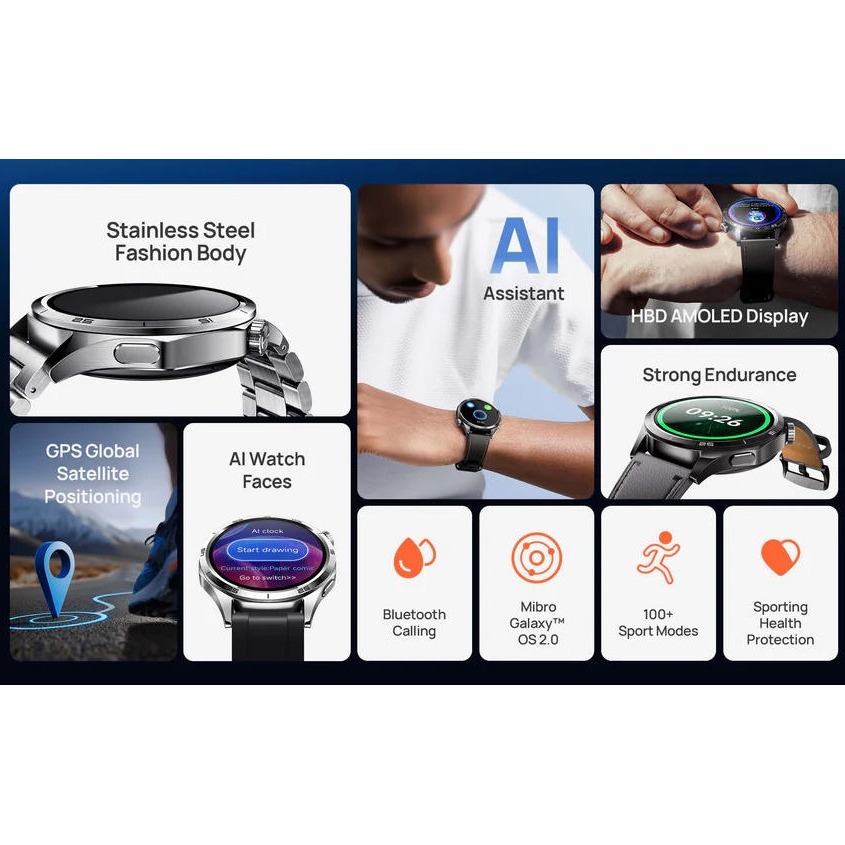 Покупка Смарт-часы MIBRO GT 46 mm Dark Metal (XPAW026T)