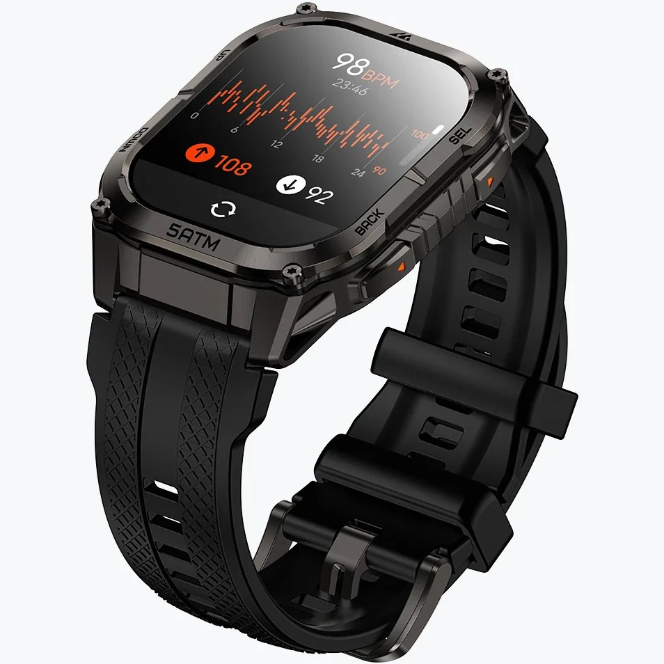 Смарт-годинник KOSPET TANK M4C Black Сумісність Android OS