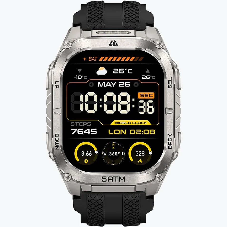 Смарт-годинник KOSPET TANK M4C Silver Функціональність для дорослих