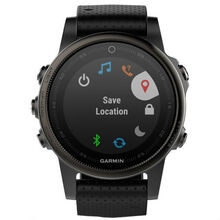 Смарт-часы GARMIN fenix 5S Sapphire Slate grey with black band (010-01685-11)