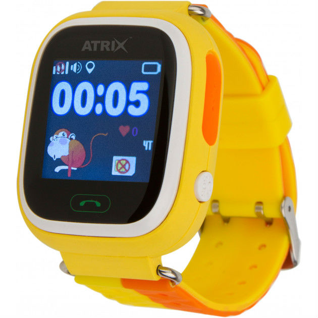 Смарт-часы для детей ATRIX SW iQ400 Touch GPS Yellow