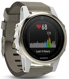 Смарт-часы GARMIN fenix 5S Sapphire Champagne with grey suede band (010-01685-13)