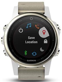 Смарт-часы GARMIN fenix 5S Sapphire Champagne with grey suede band (010-01685-13)