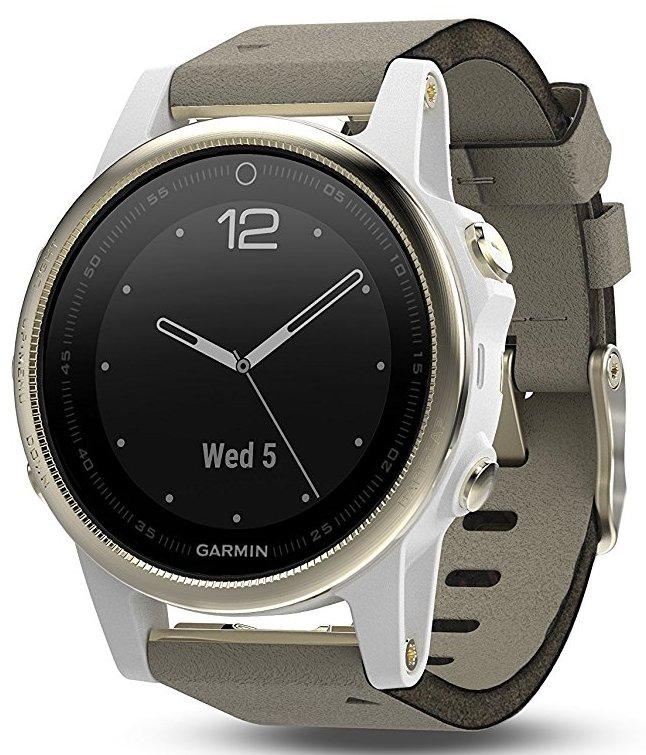 Смарт-часы GARMIN fenix 5S Sapphire Champagne with grey suede band (010-01685-13) Совместимость iOS (Apple)