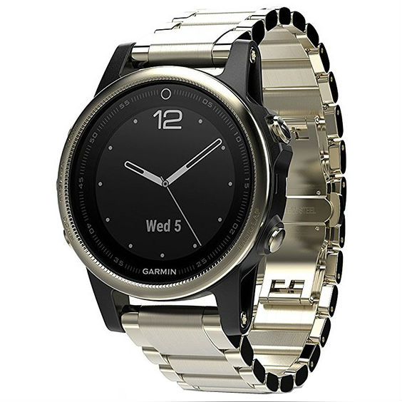 Смарт-часы GARMIN fenix 5S Sapphire Champagne with metal band (010-01685-15)