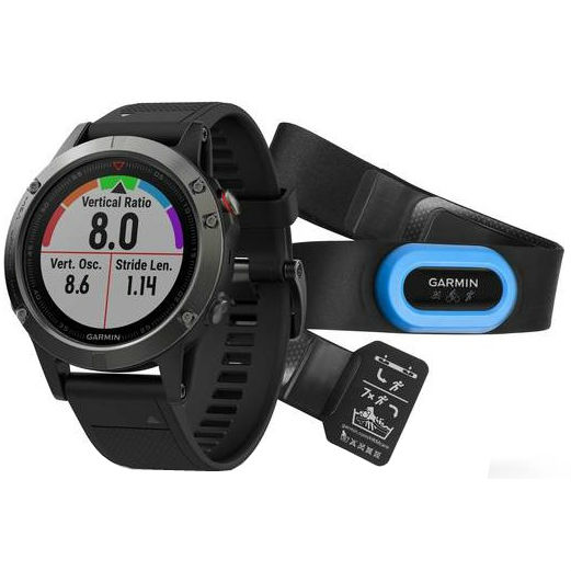 Смарт-часы GARMIN fenix 5 Slate Gray with Black Band Performer Bundle (010-01688-30)