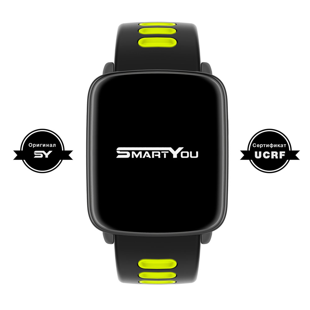 Смарт-годинник SMARTYOU Х1 Sport Black/Green Функціональність для дорослих