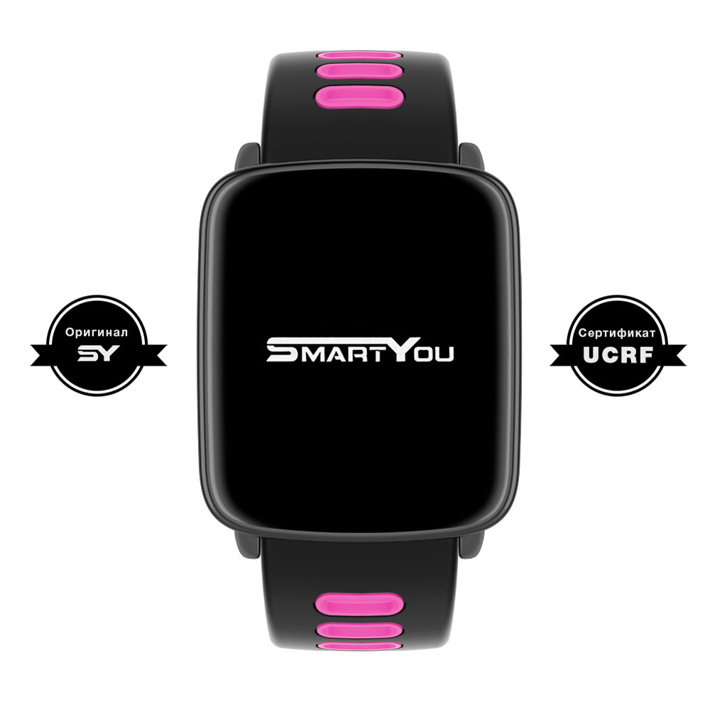 Смарт-годинник SMARTYOU Х1 Sport Black/Pink Функціональність для дорослих