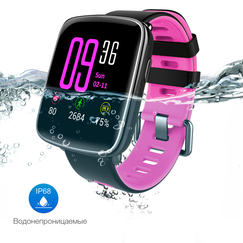 Смарт-годинник SMARTYOU Х1 Sport Black/Pink Операційна система інша